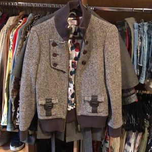 Penguin tweed bomber jacket. Size S